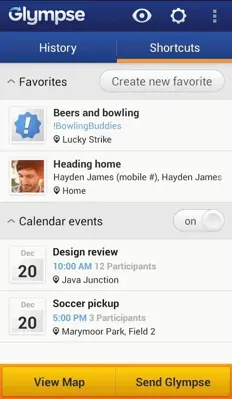 Glympse android App screenshot 1