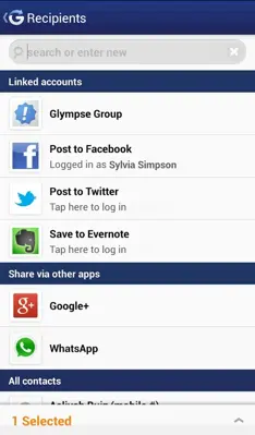 Glympse android App screenshot 3